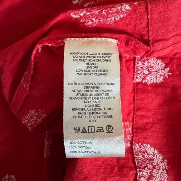 Anthropologie Maeve Short Sleeve Square Neck Mixed Print Midi Dress Size Small - Picture 9 of 10